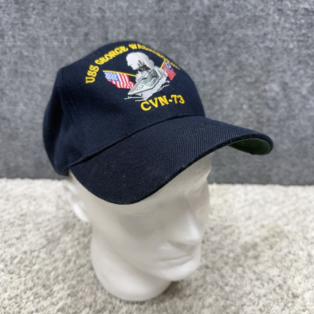 The Corps USS George Washington CVN 73 Logo Blue Cap Hat Navy Adjustable
